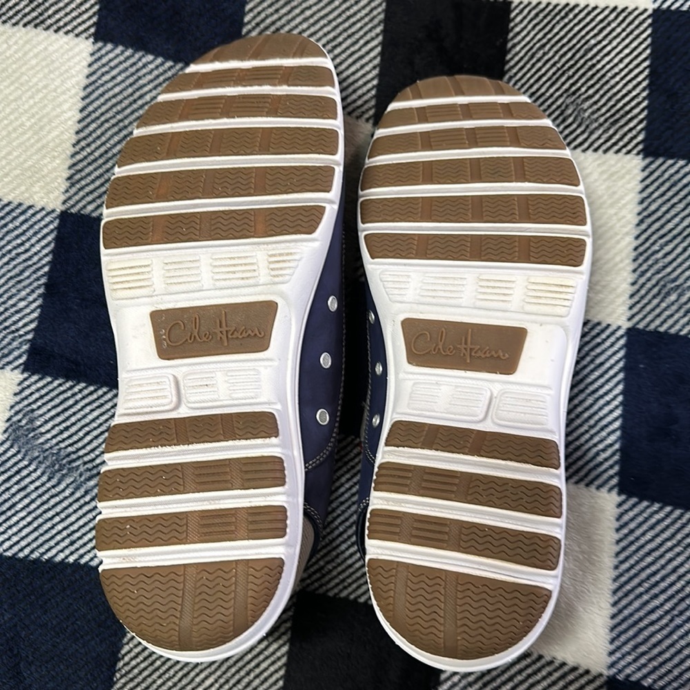 MENS Cole Haan Leather Boat Shoes Slip On Sz 9.5 - Picture 6 of 9